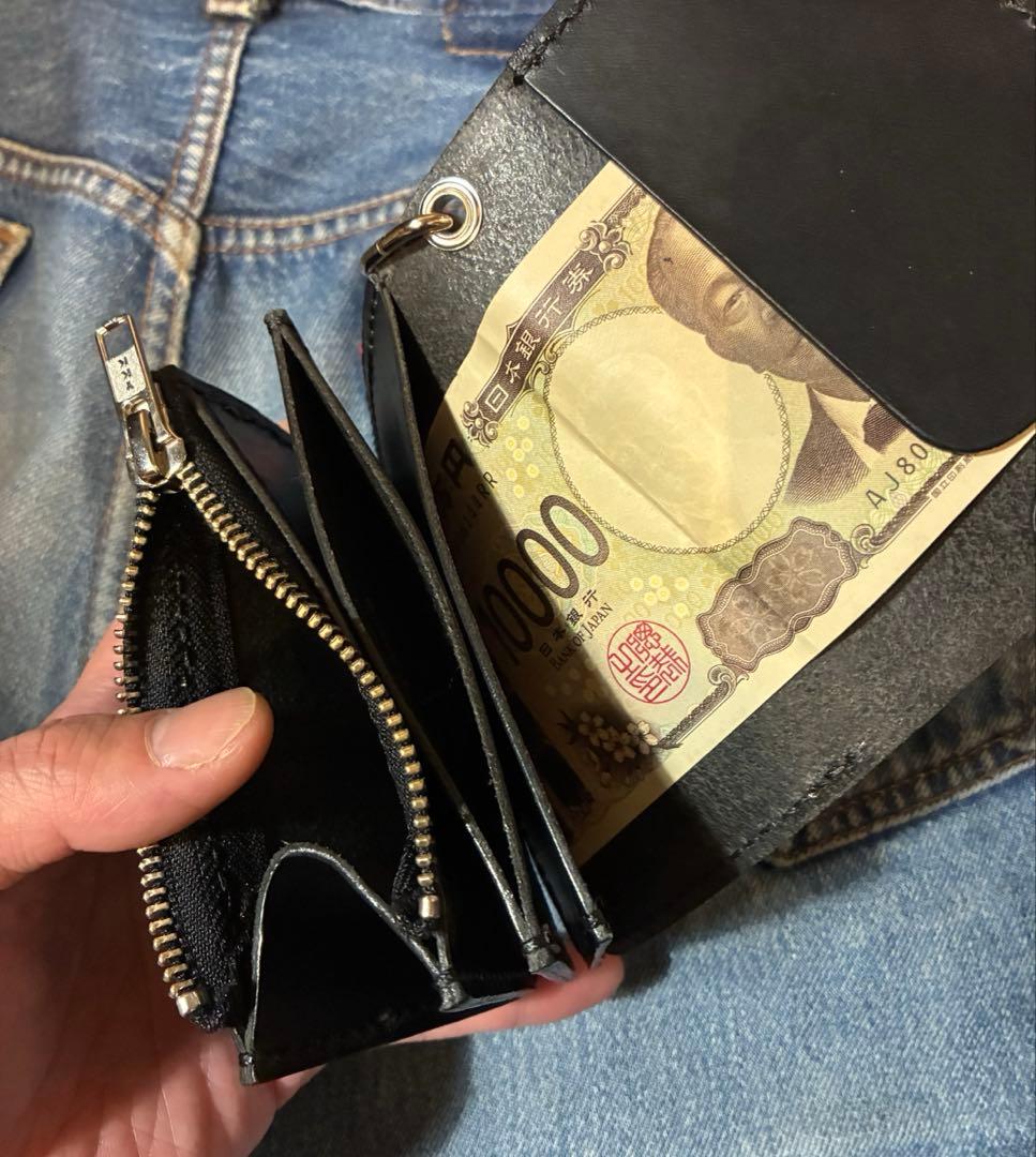 ショート　トラッカーウォレット　シルバー925 クロスボール　ブルガロ　※即納品