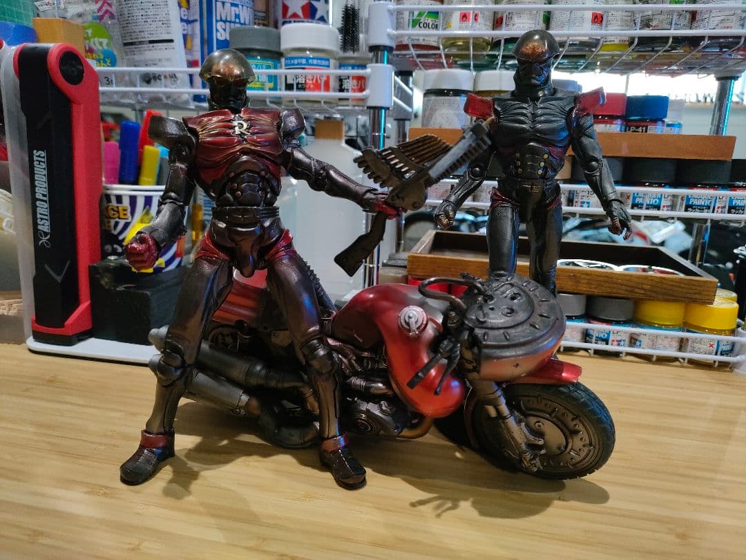 S.I.C. ハカイダー 四人衆 オリジナルカスタム品 バイク付き キカイダー