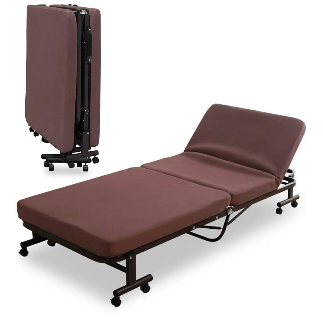 アイリスオーヤマ 低反発マットレス　リクライニング折りたたみベッド シングル