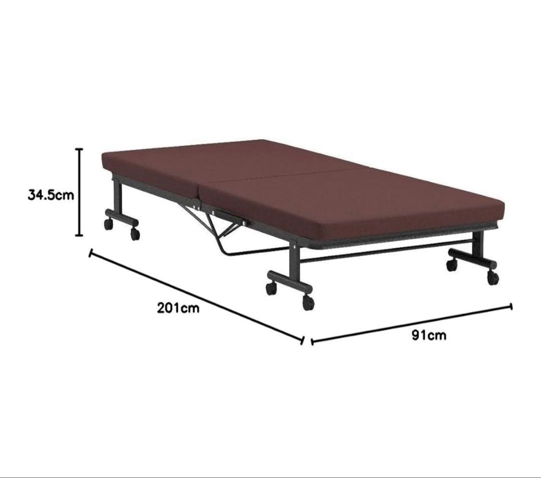 アイリスオーヤマ 低反発マットレス　リクライニング折りたたみベッド シングル