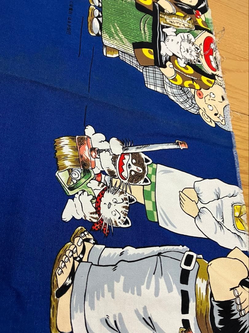 漫画 じゃりン子チエ 布地 生地 ハンドメイド アニメ マンガ 昭和レトロ生地