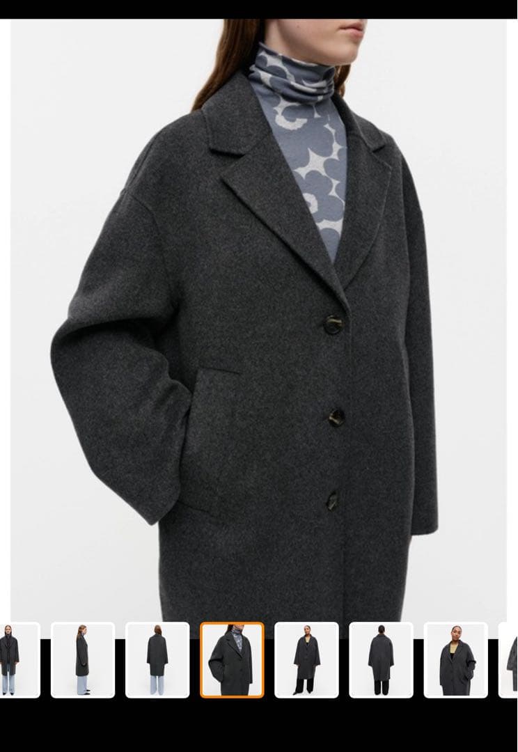 美品　marimekko ウールコート