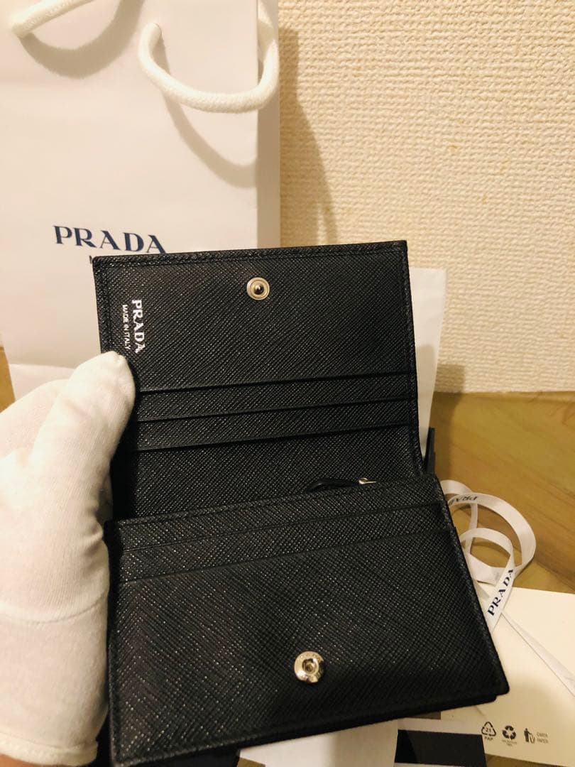 PRADA プラダ サフィアーノ 二つ折り財布 1MV021 ブラック