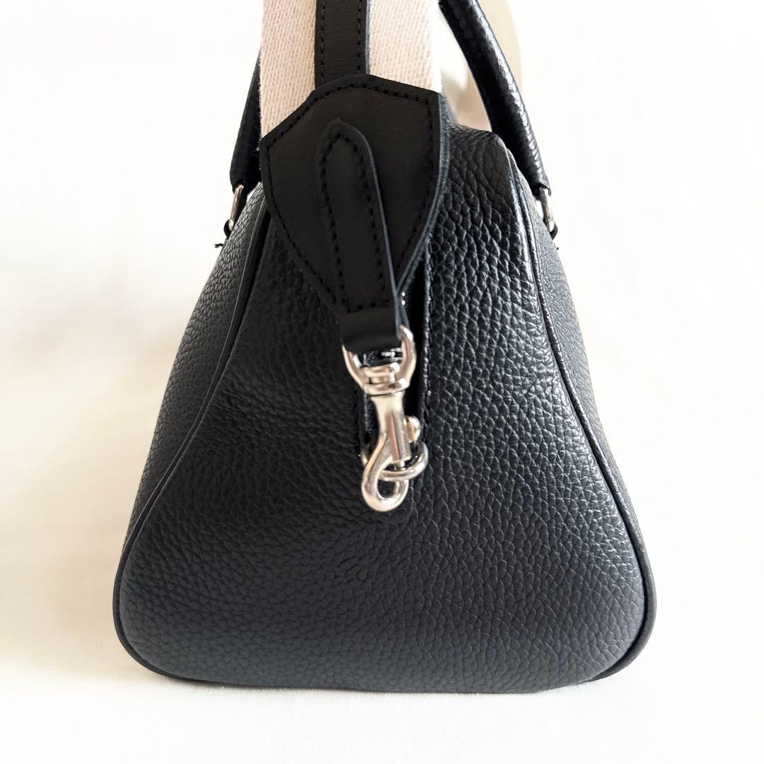 【極美品】クリスチャンヴィラ　ボストンバッグ　レザー　ハンドバッグ　黒