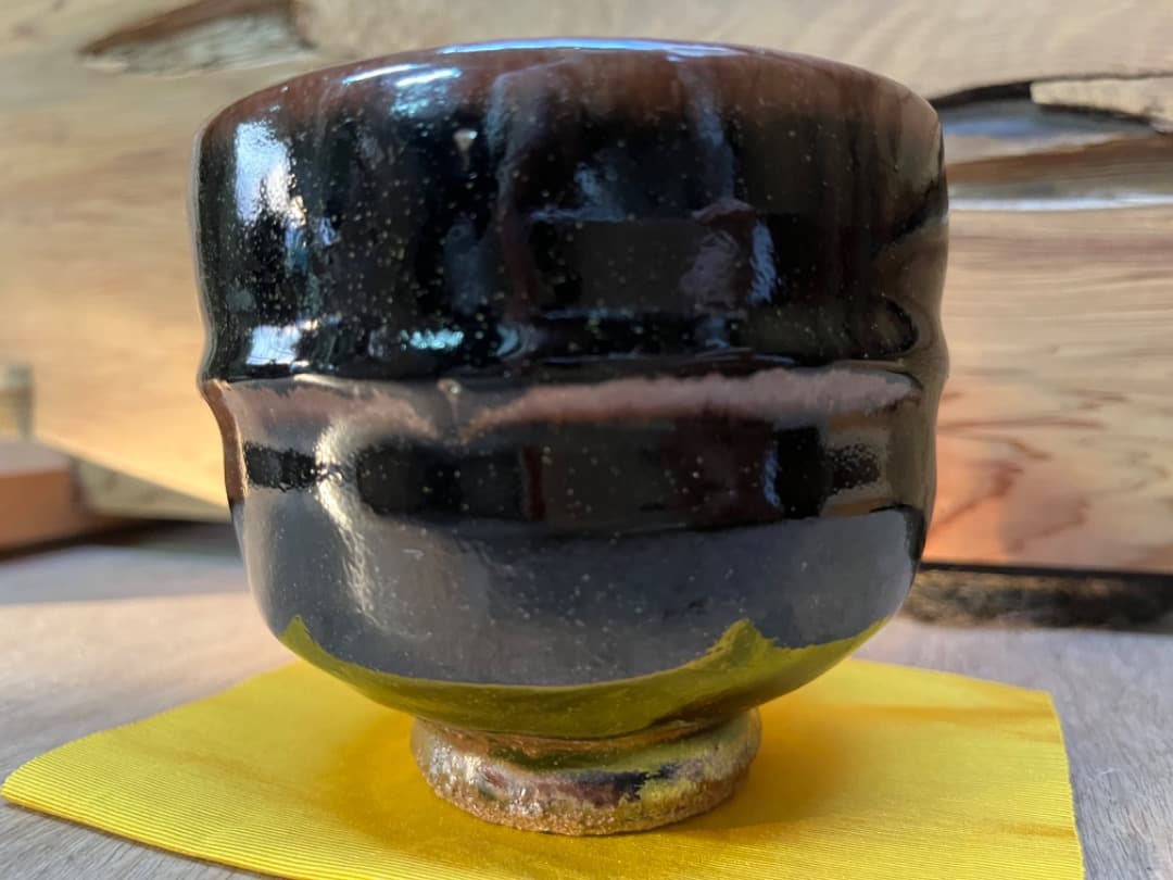 益子焼人間国宝　濱田庄司　茶碗　共箱付き