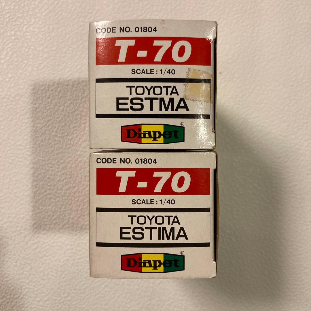 ヨネザワ　ダイヤペットミニカー　エスティマ　ブルー&レッド2台セット