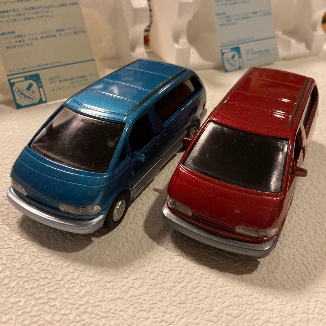 ヨネザワ　ダイヤペットミニカー　エスティマ　ブルー&レッド2台セット