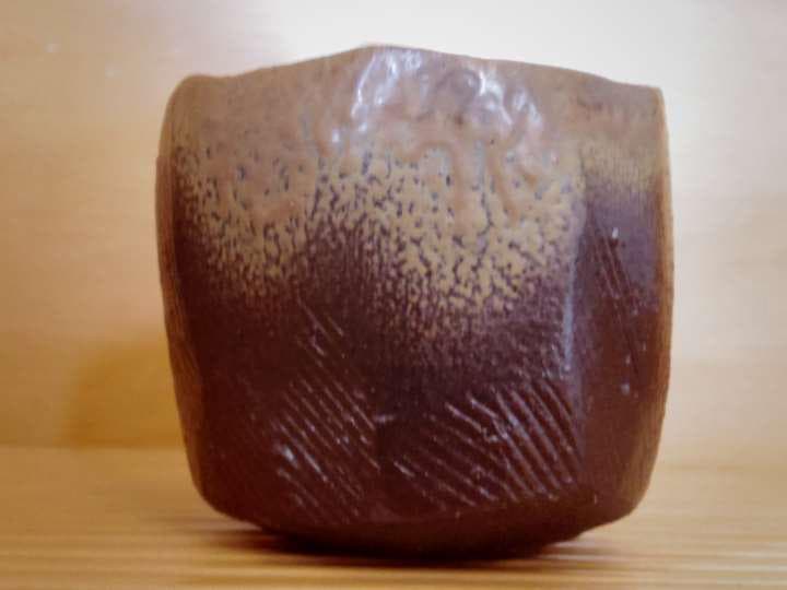 新品★竹中健次【師：人間国宝　伊勢崎淳】★伊部（黒）茶碗