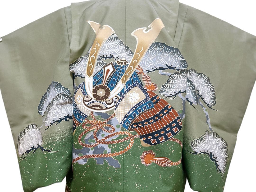 3歳用フルセット♡七五三　男の子　一式　緑系　抹茶色