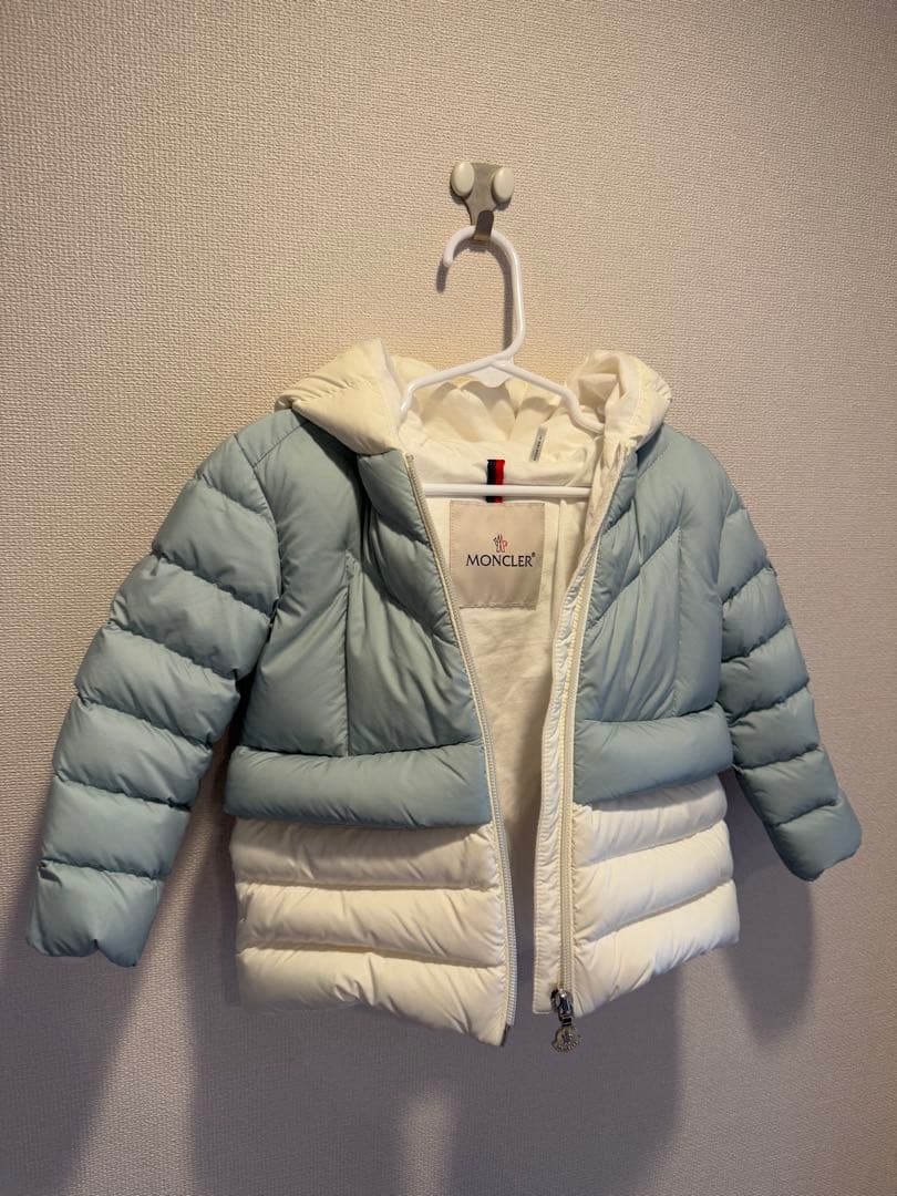 MONCLER 水色と白のダウンコート　サイズ85cm 美品