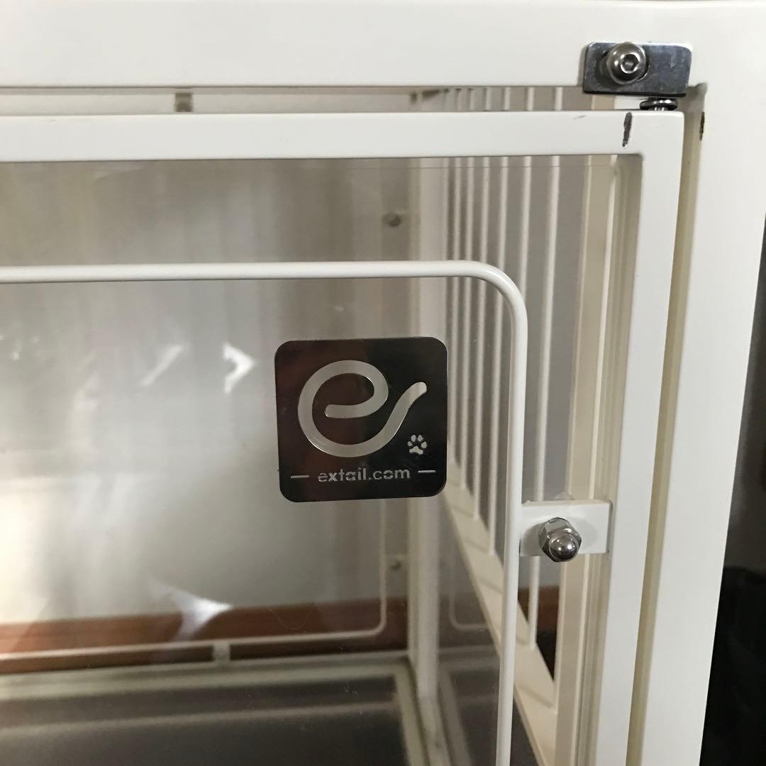 【大阪府内はお持ち致します】extail アクリルケージ 小型犬用 ホワイト