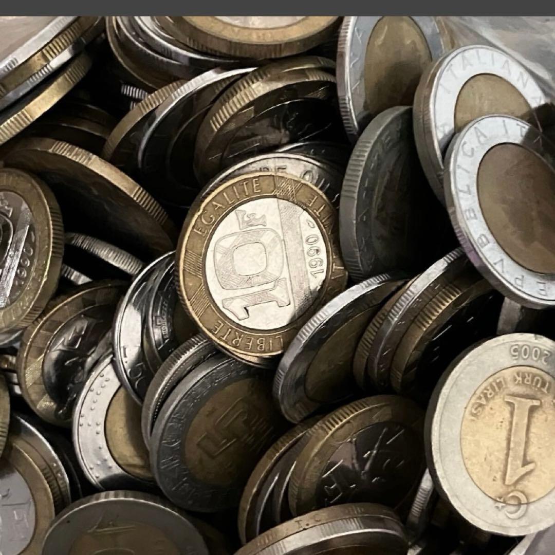 バイメタル　 約7.7kg 7717g 硬貨  海外　まとめ売り