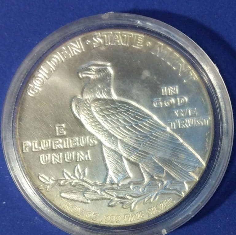 インディアンヘッド純銀1オンス 青いケース付き