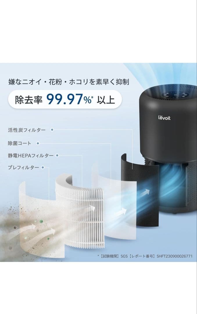 【美品】Levoit 空気清浄機 Core300
