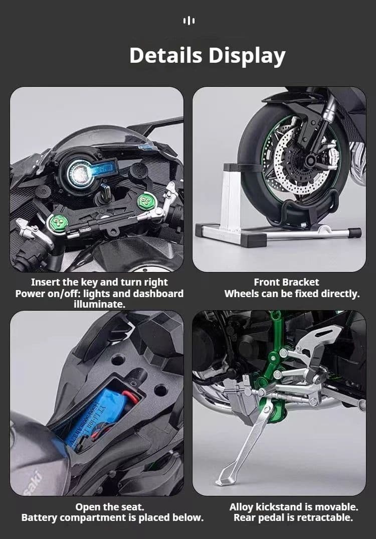 1:6 カワサキ H2R Ninja 合金ダイカスト超BIG オートバイ モデル