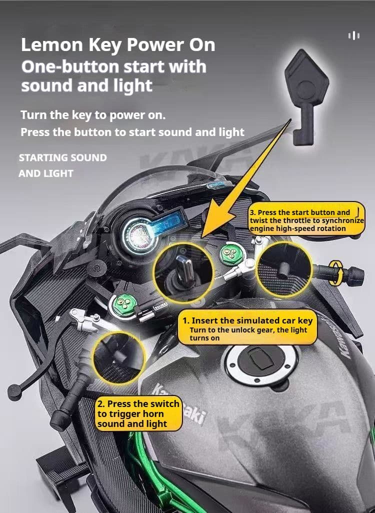 1:6 カワサキ H2R Ninja 合金ダイカスト超BIG オートバイ モデル