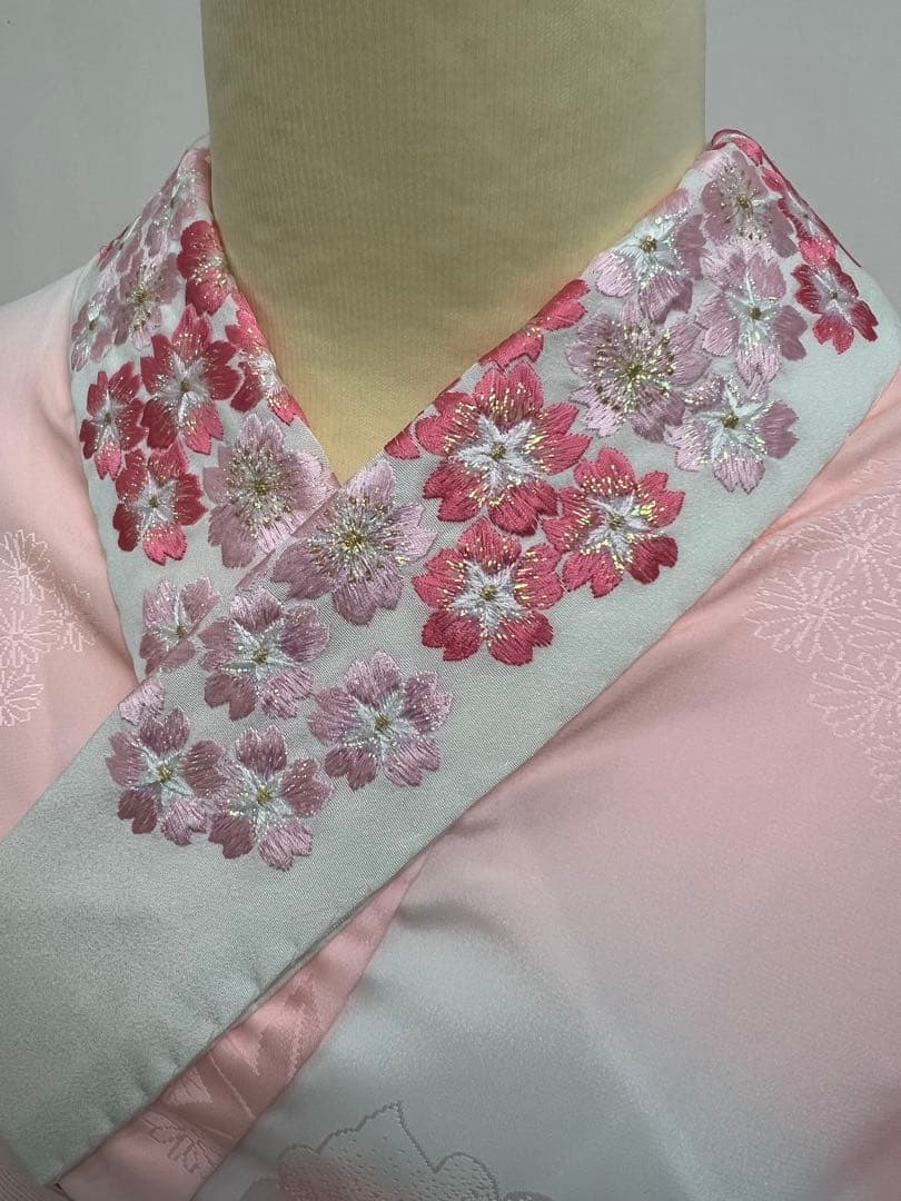 振り袖　フルセット　長襦袢付　金彩加工　しつけ付　振り柄有　重ね襟付き653