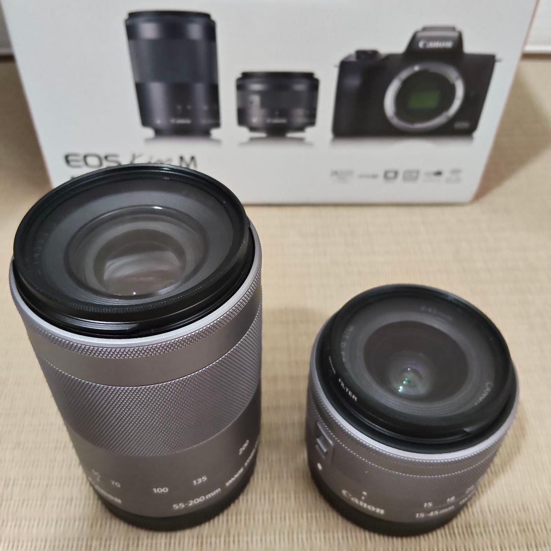【値下げ中】Canon EOS kiss M ホワイト ダブルズームキット