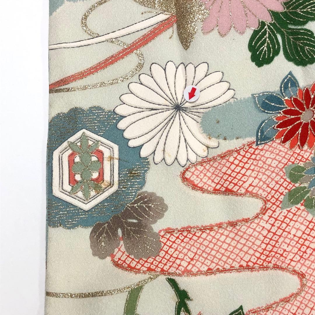 子供着物 アンティーク 七五三 3歳 花柄模様 CK-7367