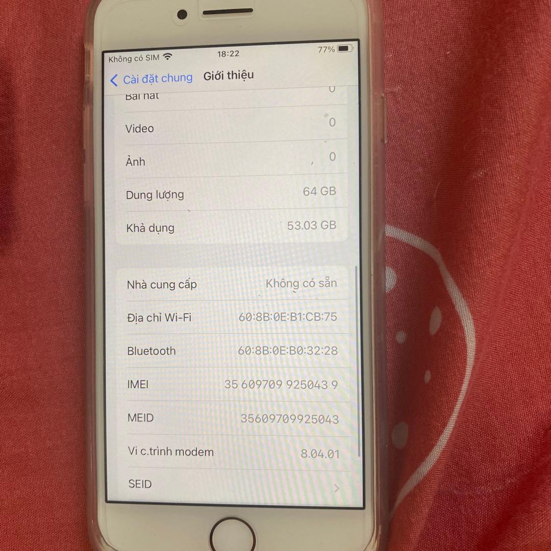 Apple iPhone 8 シルバー 16GB 透明ケース付き