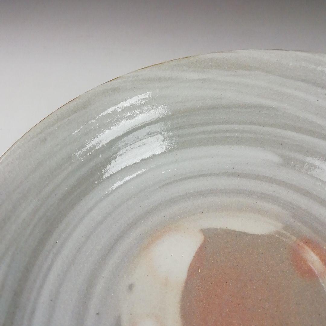 Ｔ４０７　茶碗　『萩焼』『平茶碗』『城山窯　金子信彦 造』　共箱　抹茶碗　茶道具