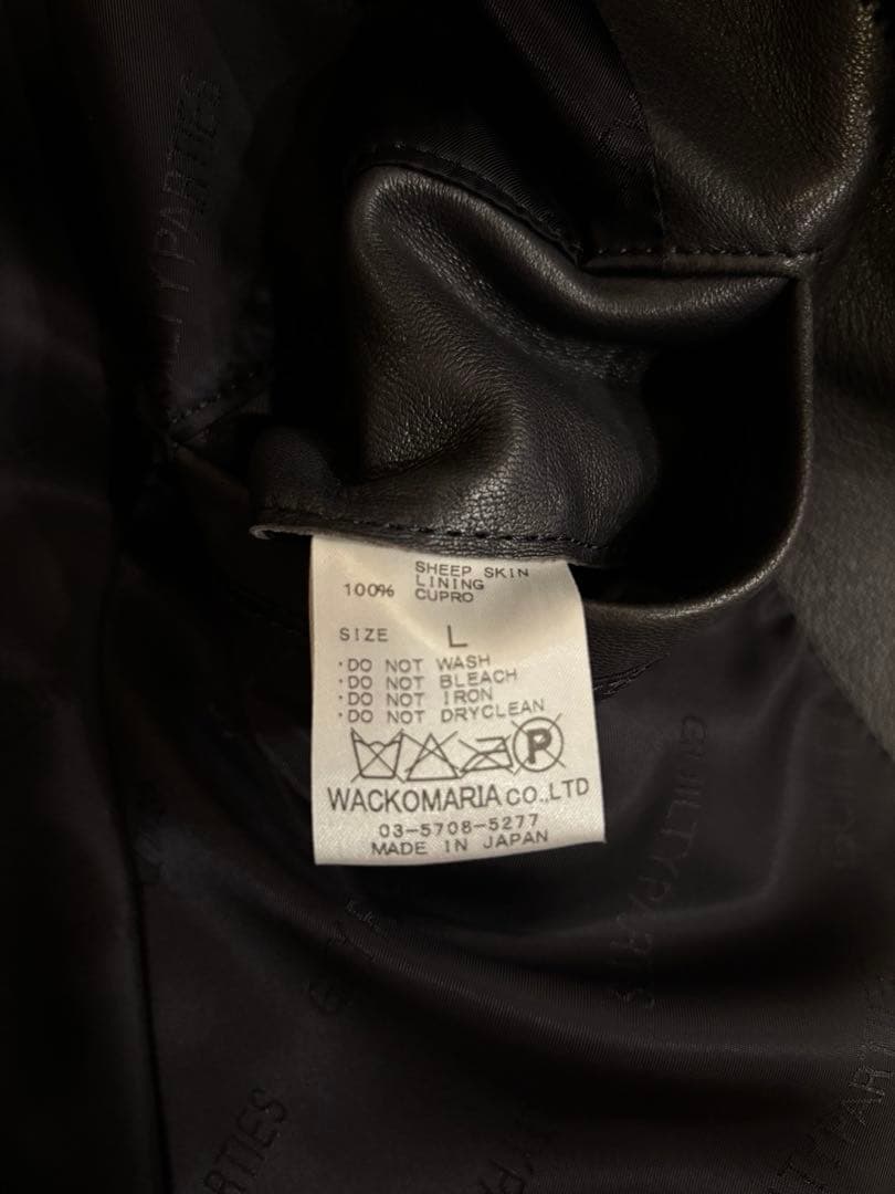 ワコマリア WACKOMARIA ライダース　シープスキン　L