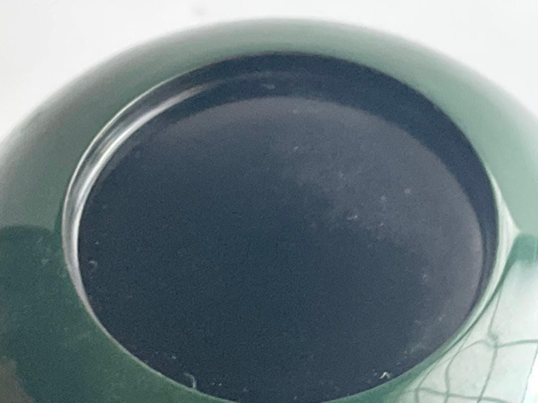 茶道具　平安　漆翁斎　青漆　松蒔絵　中棗　紫野　細合喝堂書付　共箱