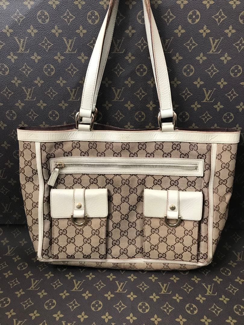 人気商品、GUCCI、146247、アビーラインwポケットGG柄トートショルダー