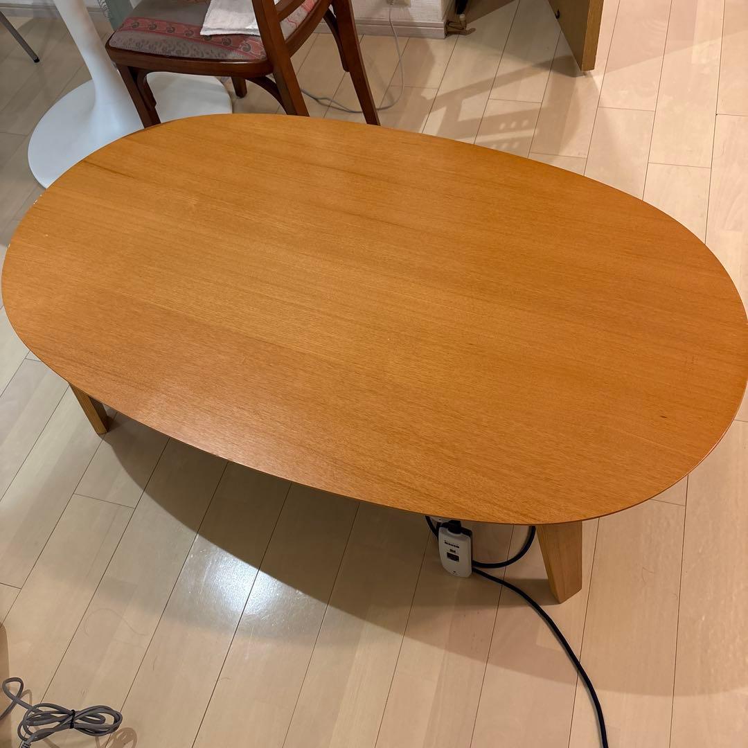 本日まで専用です。■送料込■無印良品 木製楕円こたつ 曲木脚 フラットヒーター