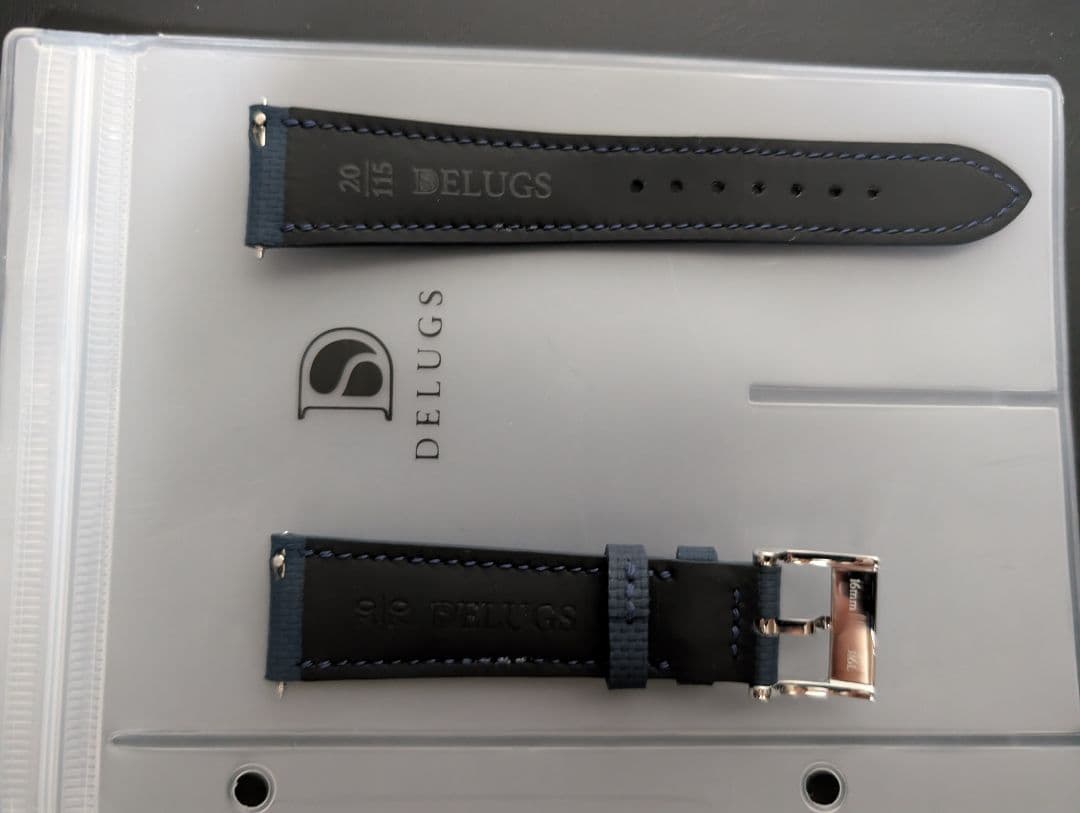 delugs セイルクロス　ラバー　ベルト 　ネイビー