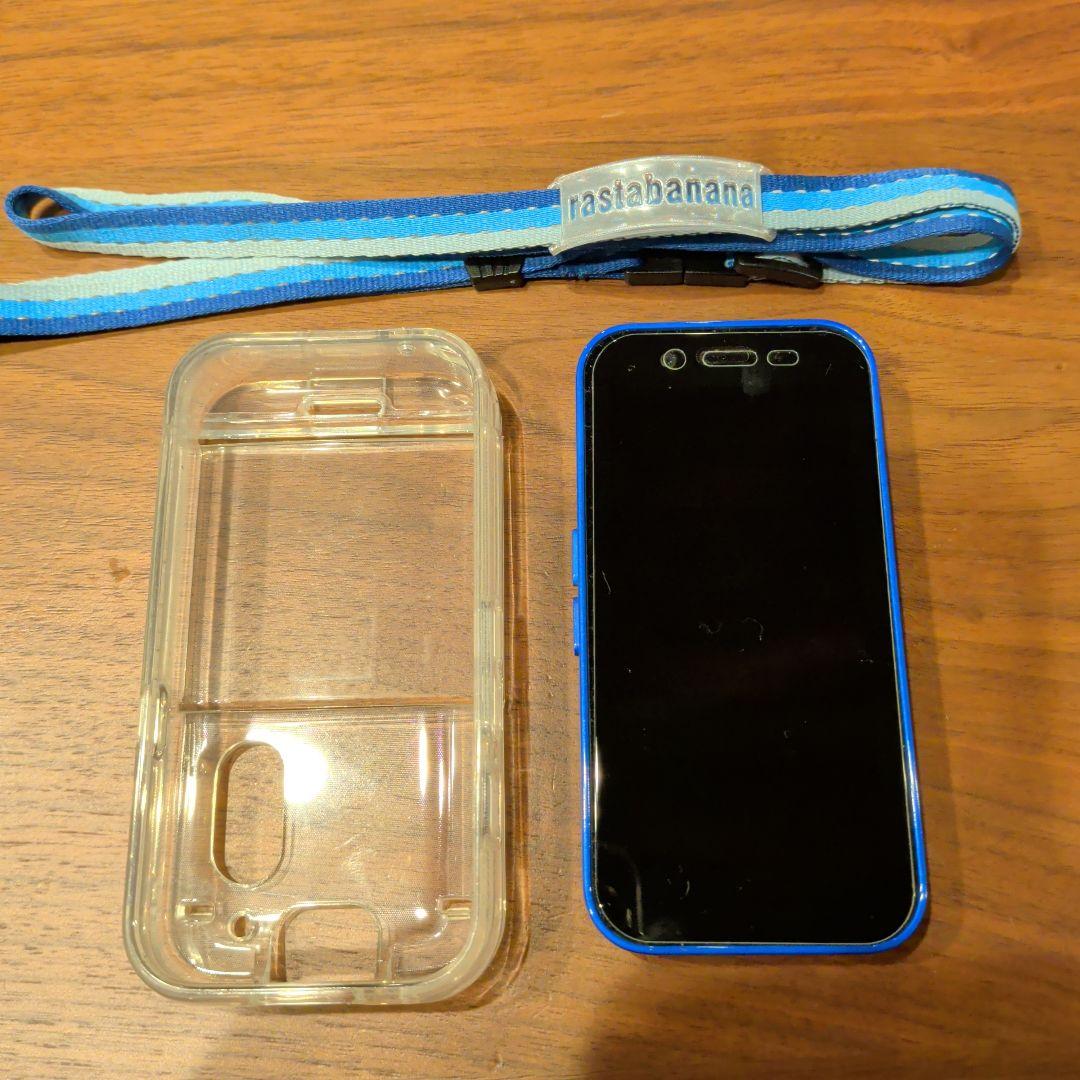 ソフトバンク　キッズフォン3 美品　ブルー　携帯電話 本体 クリアケース付き