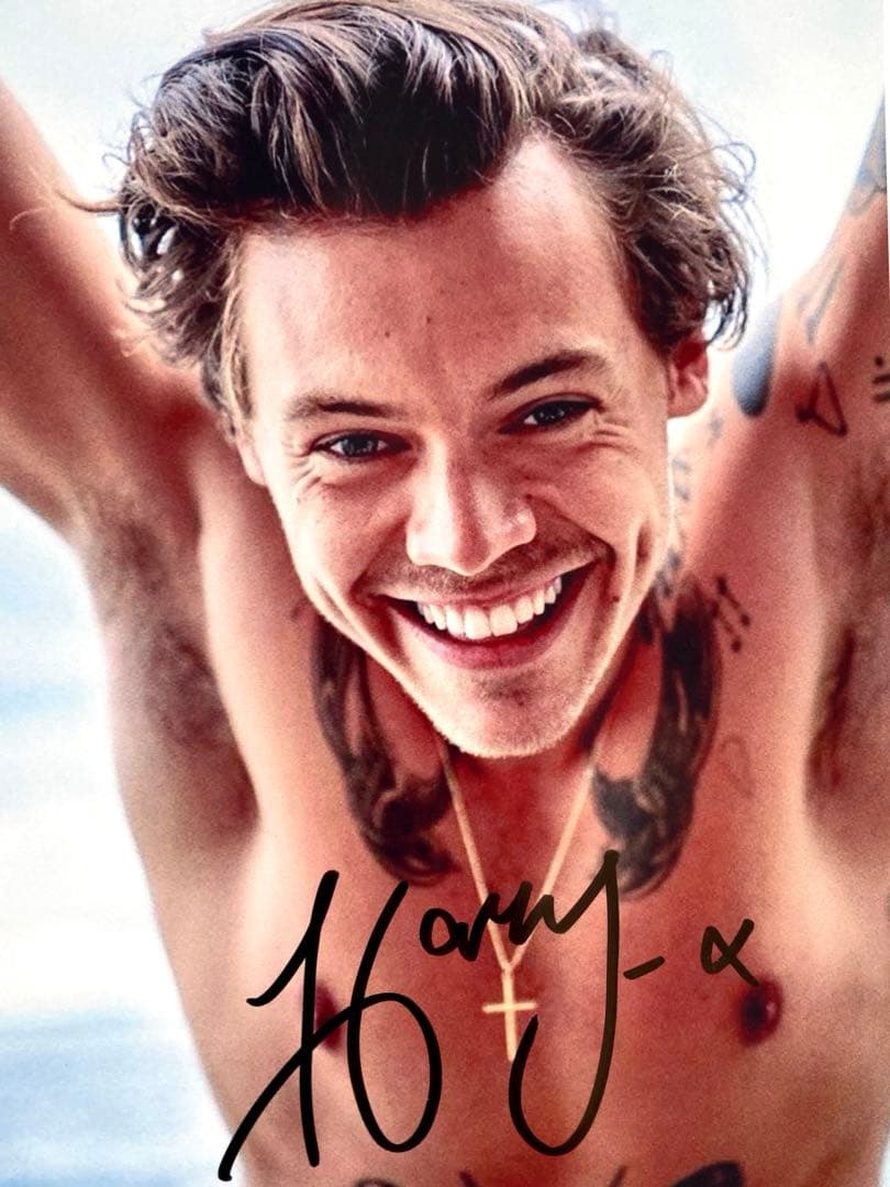 ハリー・スタイルズ直筆サイン入り2Lサイズ写真…