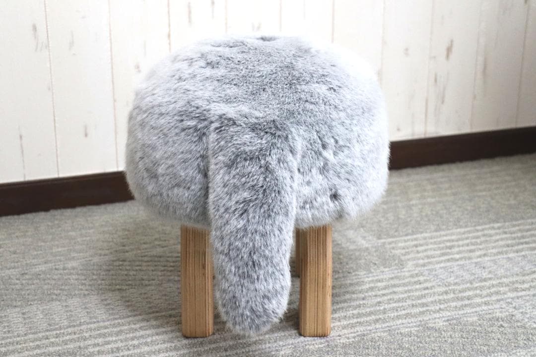 匠工芸アニマルスツール　フォックスグレー(S)