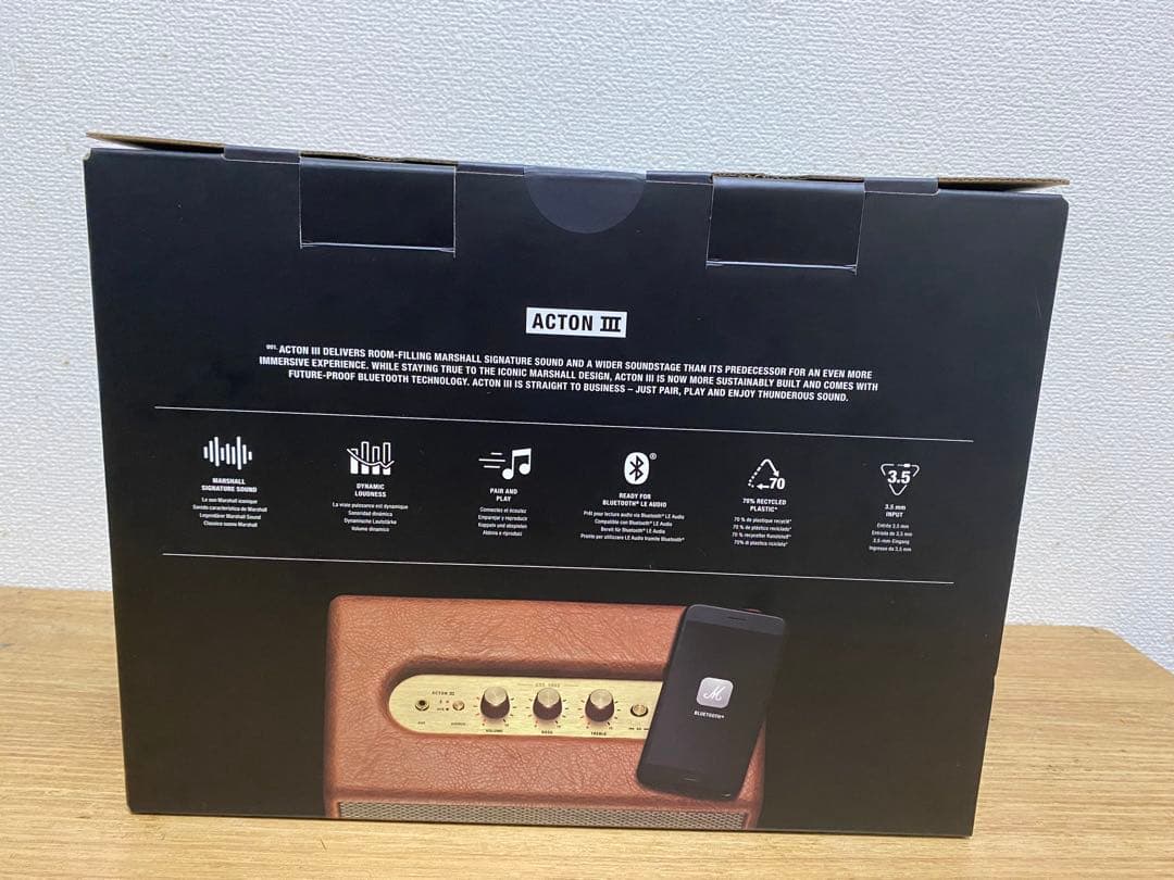 ⭕️極美品。国内正規品⭕️Marshall スピーカー ActonⅢ ブラウン。