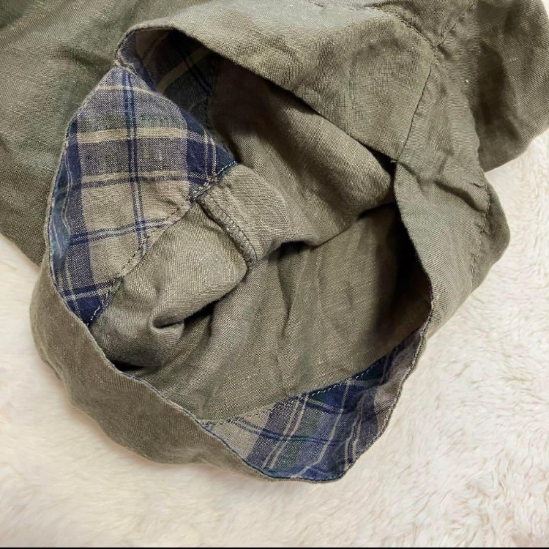 【新品】 ヴィヴィアンウエストウッド リネン混 サルエルパンツ オーブ釦 2 緑