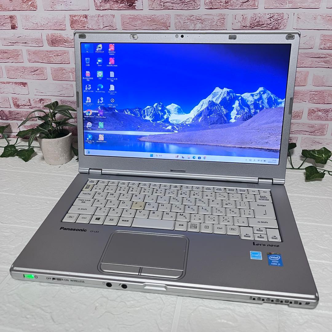 ★中古 500GB メモリ8GB★CF-LX3 i5 カメラ ノートPC122