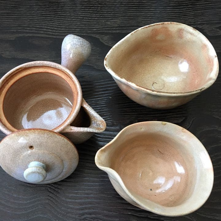 萩焼　急須　湯呑み　14点セット