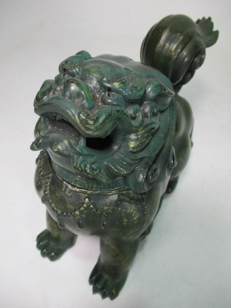 白銅 香炉 計２点 獅子型 正晴 作 ４足耳付 香道具 中国美術