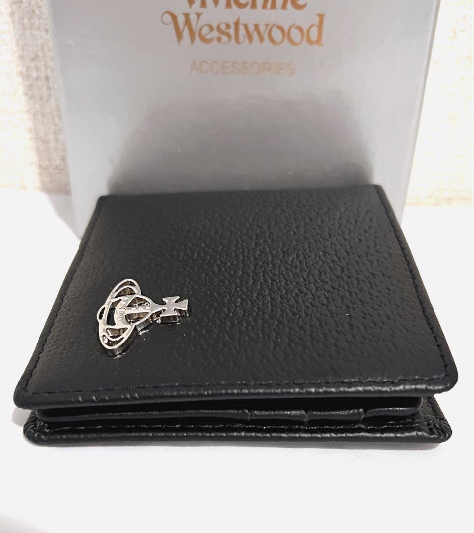 【新品未使用】Vivienne Westwood 二つ折り財布 ブラック 大人気