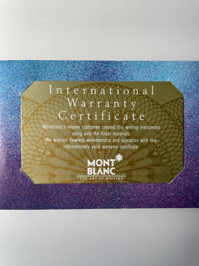 【未使用】モンブラン マイスターシュテュック インク付　保証書あり