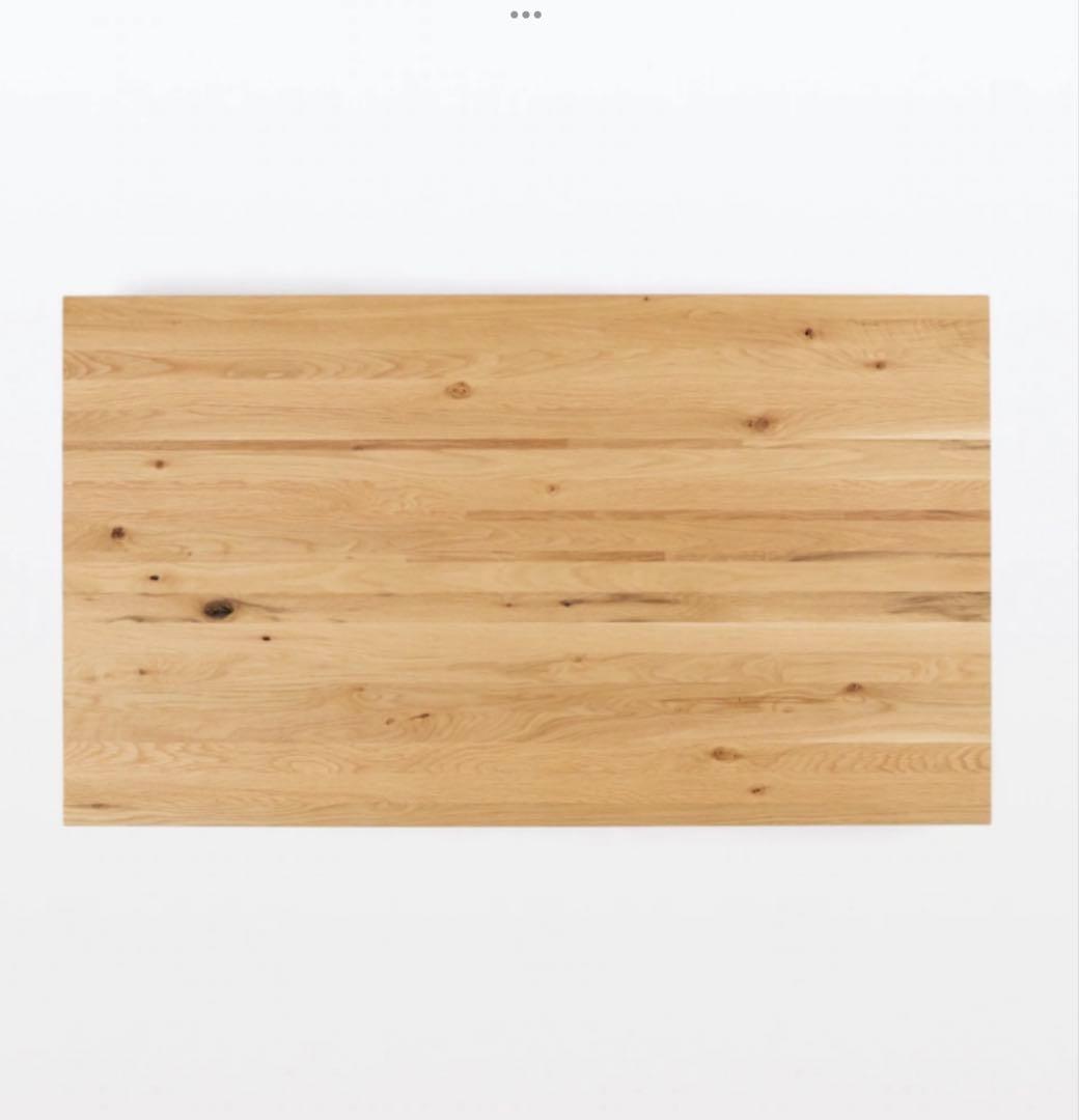 MUJI 無印良品 木製テーブル 引出付 節あり 幅140cm オーク材×1点