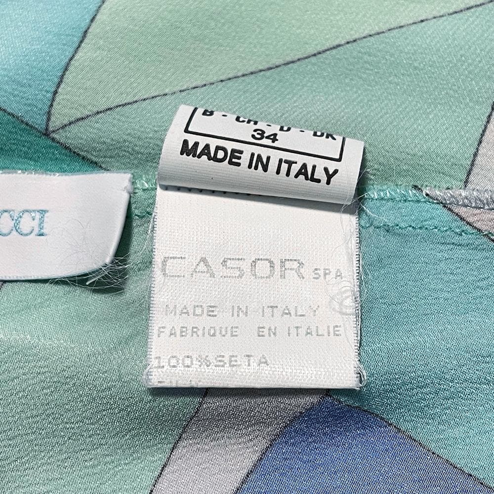 イタリア製 エミリオプッチ シルク100％ プッチ柄 フレアスカート 38