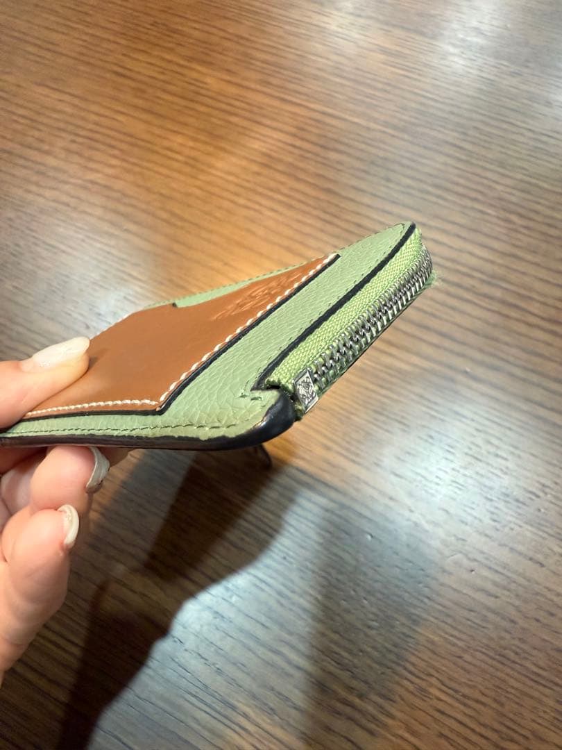 ロエベLOEWE 三つ折り財布＆カードホルダーセット　ローズマリータン