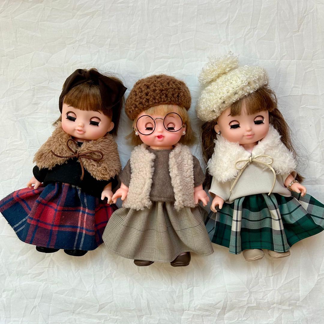 にゃんち2.メルちゃん♡ソランちゃん♡お洋服４点クリスマスセット