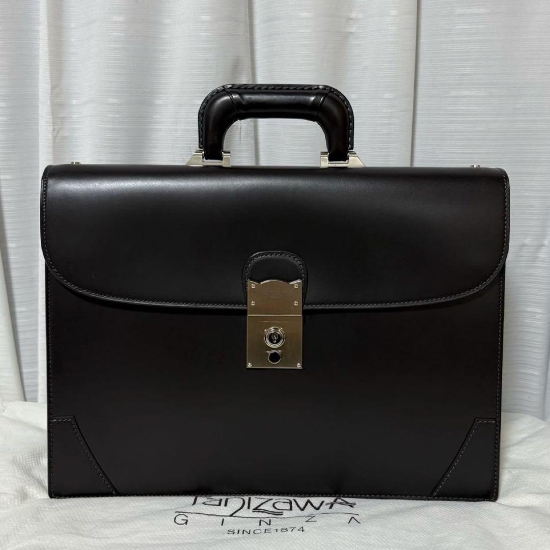 ⭐️新品未使用⭐️ 銀座タニザワ　ブリーフケース　皇室御用達　ビジネスバッグ　黒