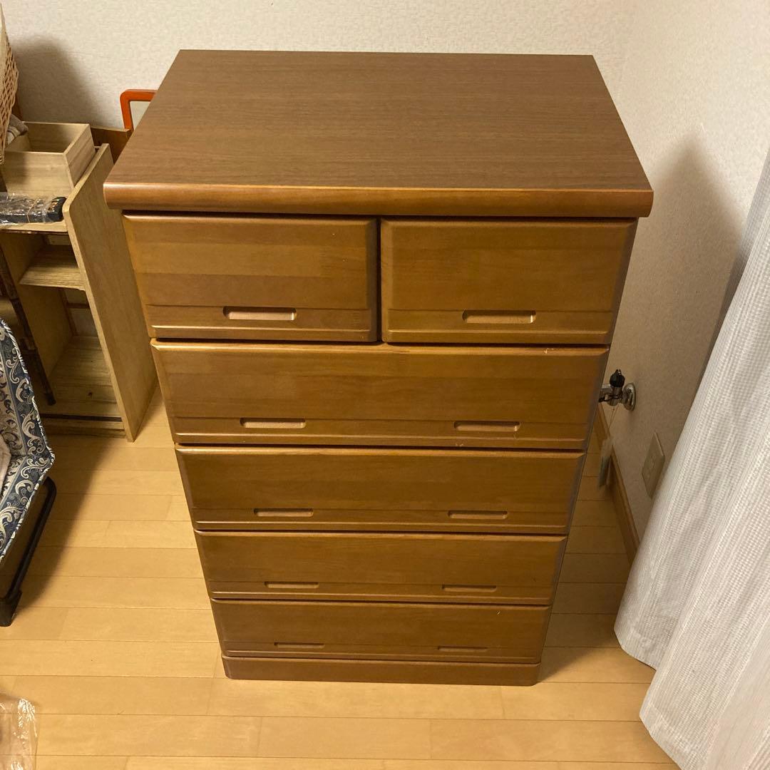 最終値下げ　木製 収納チェスト 6引き出し 約102センチ