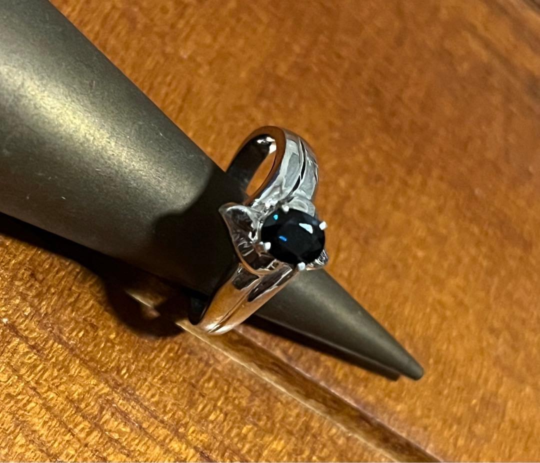 S*o様 シルバーリング　18K刻印？　グリーン系　天然石