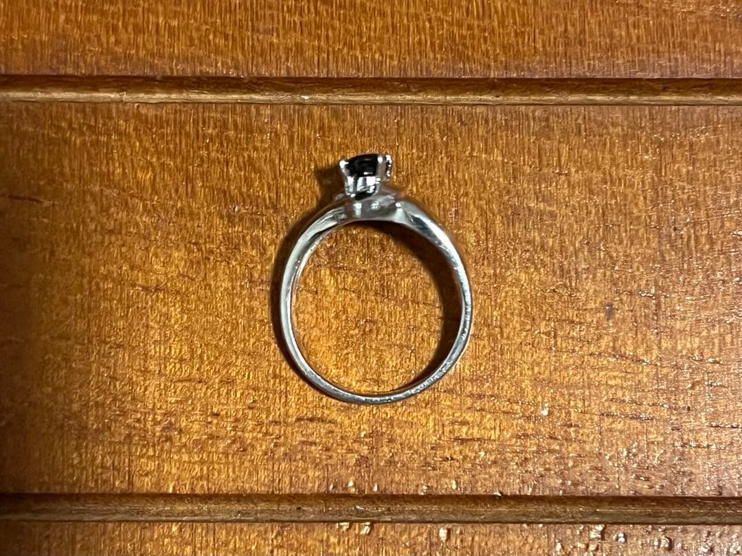 S*o様 シルバーリング　18K刻印？　グリーン系　天然石