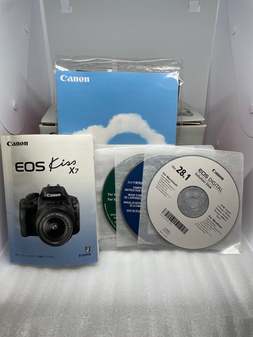 【中古】Canon EOS Kiss X7 白 レンズ3本セット