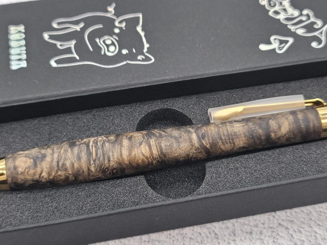 新品　こぶた工房　極上花梨瘤　青瘤グロテスク　金金具　シャープペンシル0.5